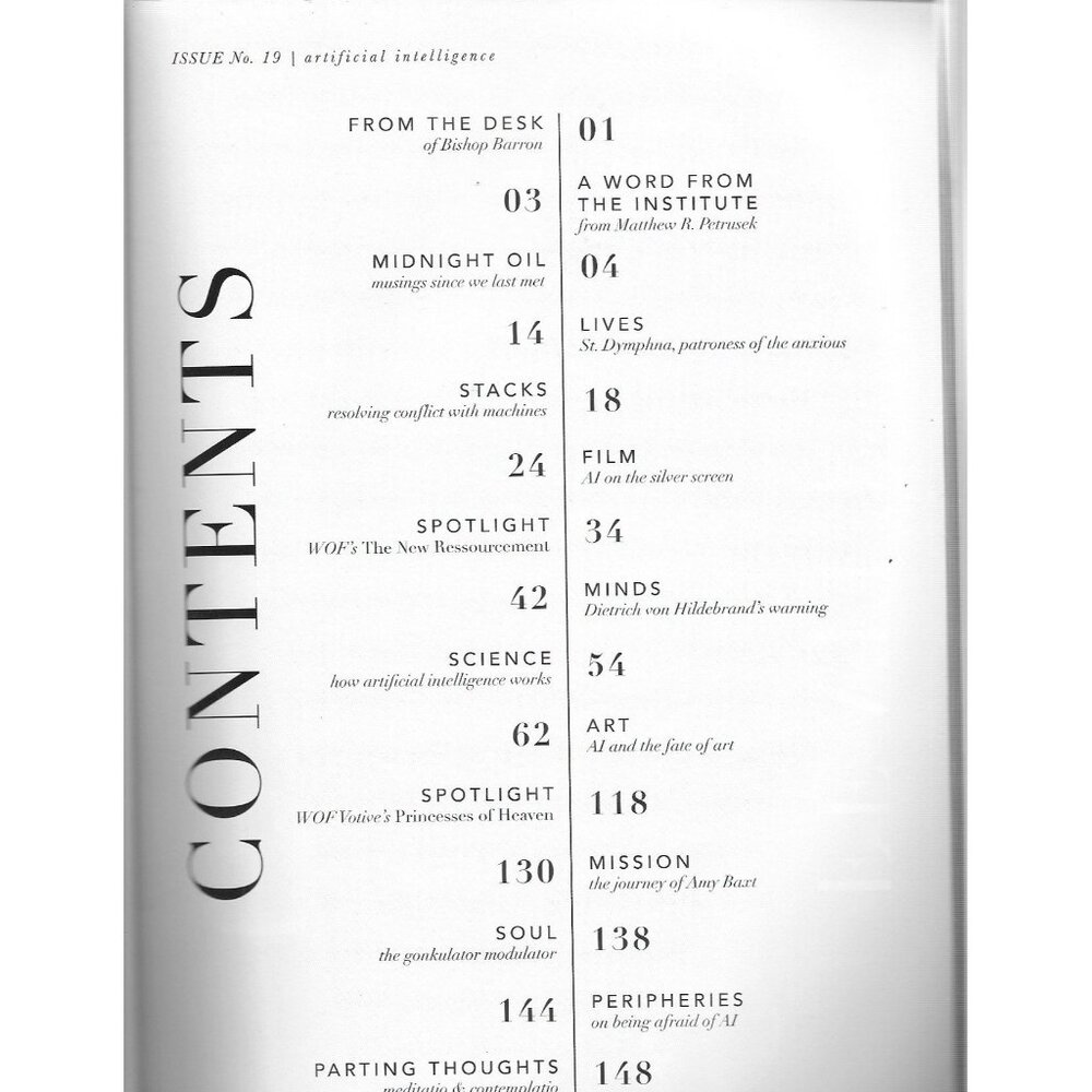 Evangelization Culture Journal of the Word Fire #19 AI Spring 2023 - Picture 3 of 6